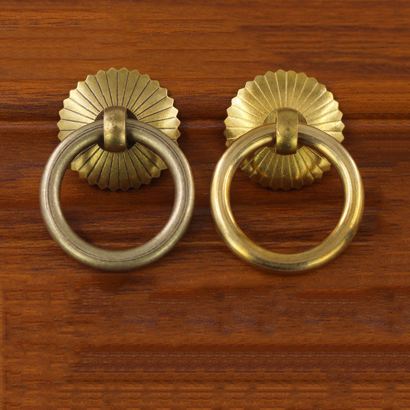 Furniture Hardware Drop Pulls - Латунная ручка-кольцо в антикварном стиле для