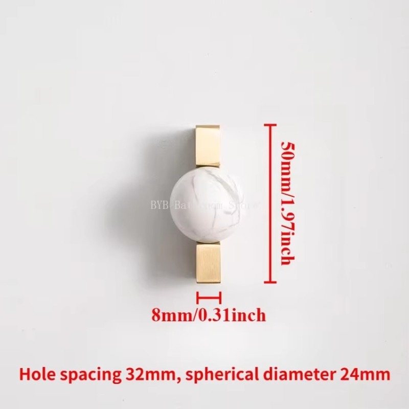 Белый хрустальный шар + латунн – обзор и цена Furniture Hardware Drop Pulls